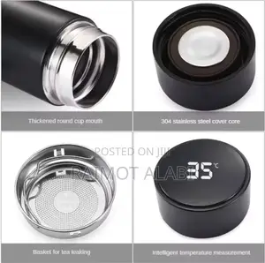Thermos Bottle With Digital Temperature Display