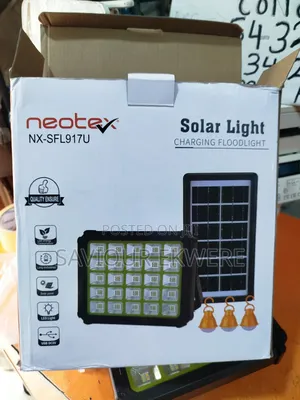 Rechargeable Solar Light With Panel and Bulbs