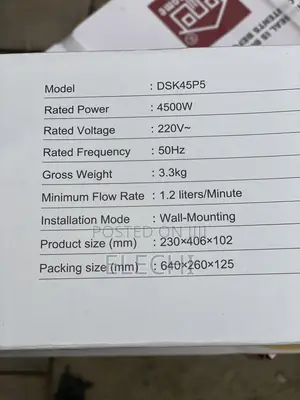 Sweet Home Tankless Water Heater (Instant)