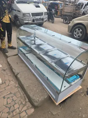 5/10 Plates Foreign Curved Glass Bain Marie Up and Down