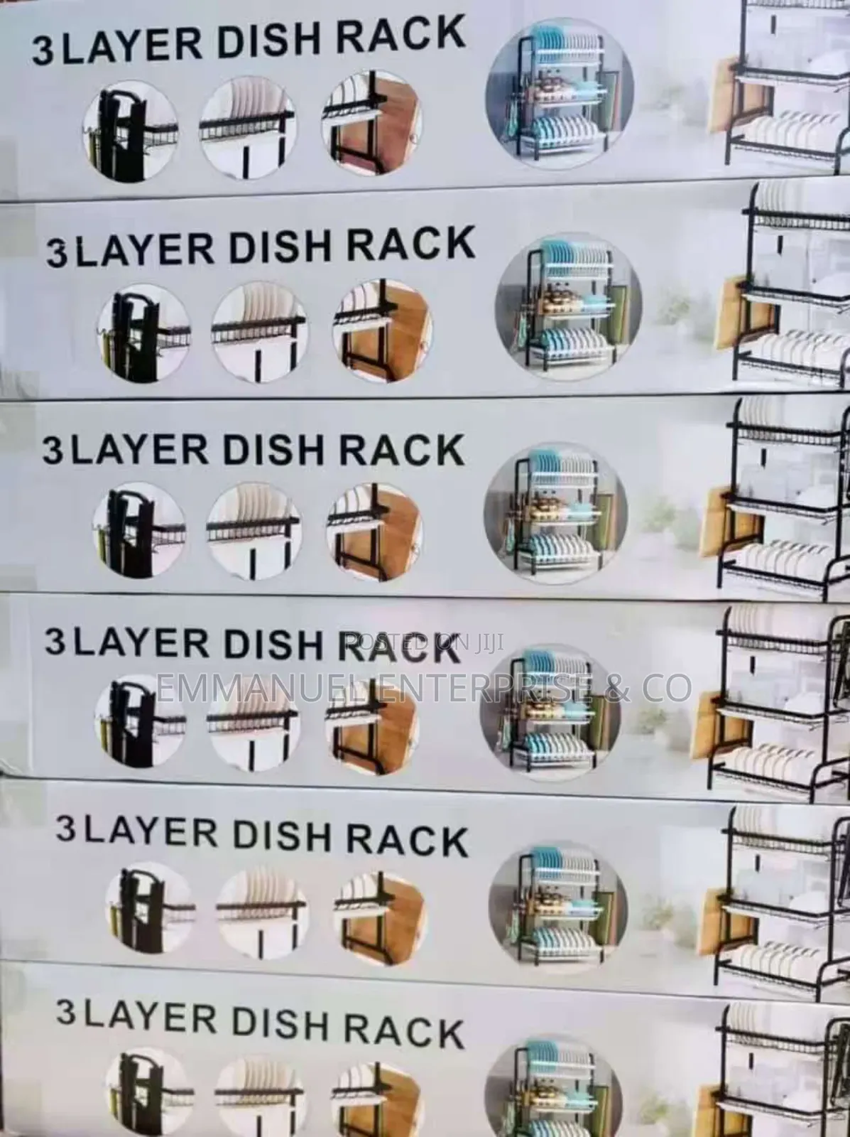 Multi-Purpose Dish Rack With 3 Step Layer