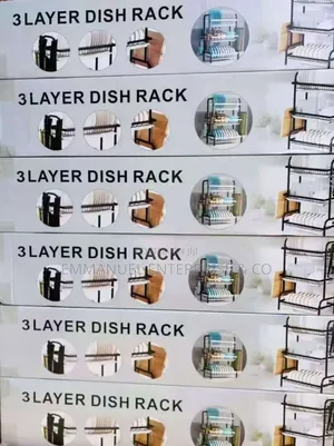 Multi-Purpose Dish Rack With 3 Step Layer