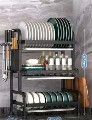 3 Step Later - Dish Plate Rack With Water Drainer