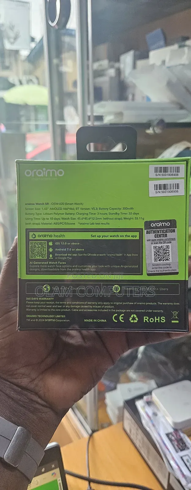 Oraimo Watch 5r