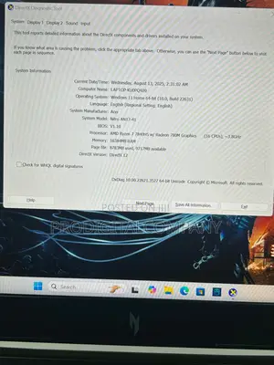 Laptop Acer Nitro 5 16GB AMD Ryzen 7 SSD 1T