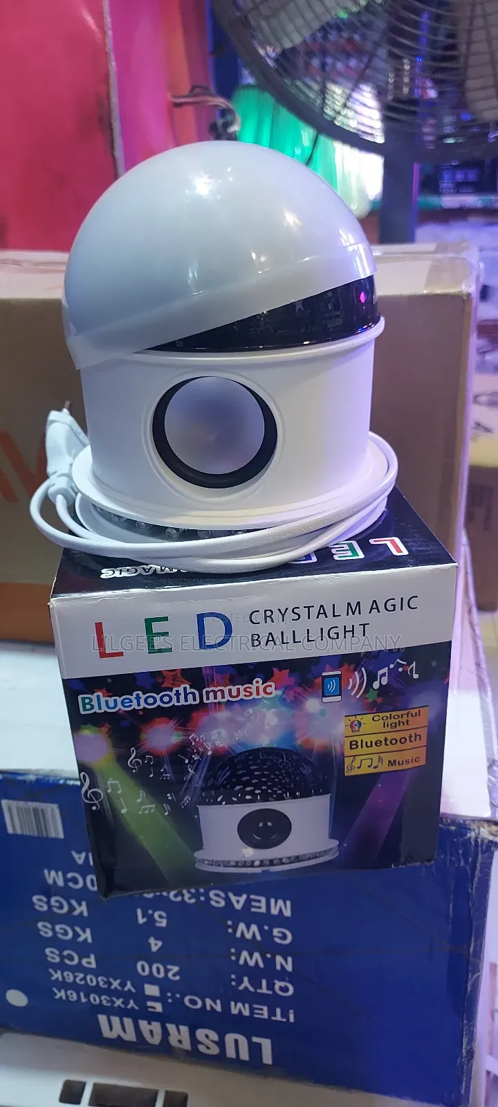 Decorative Led Crystal Magic Rgb Ball Light With Bluetooth
