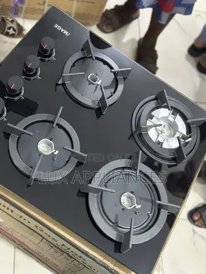 Image Im-60gsb Black Glass Built-in Gas Hob