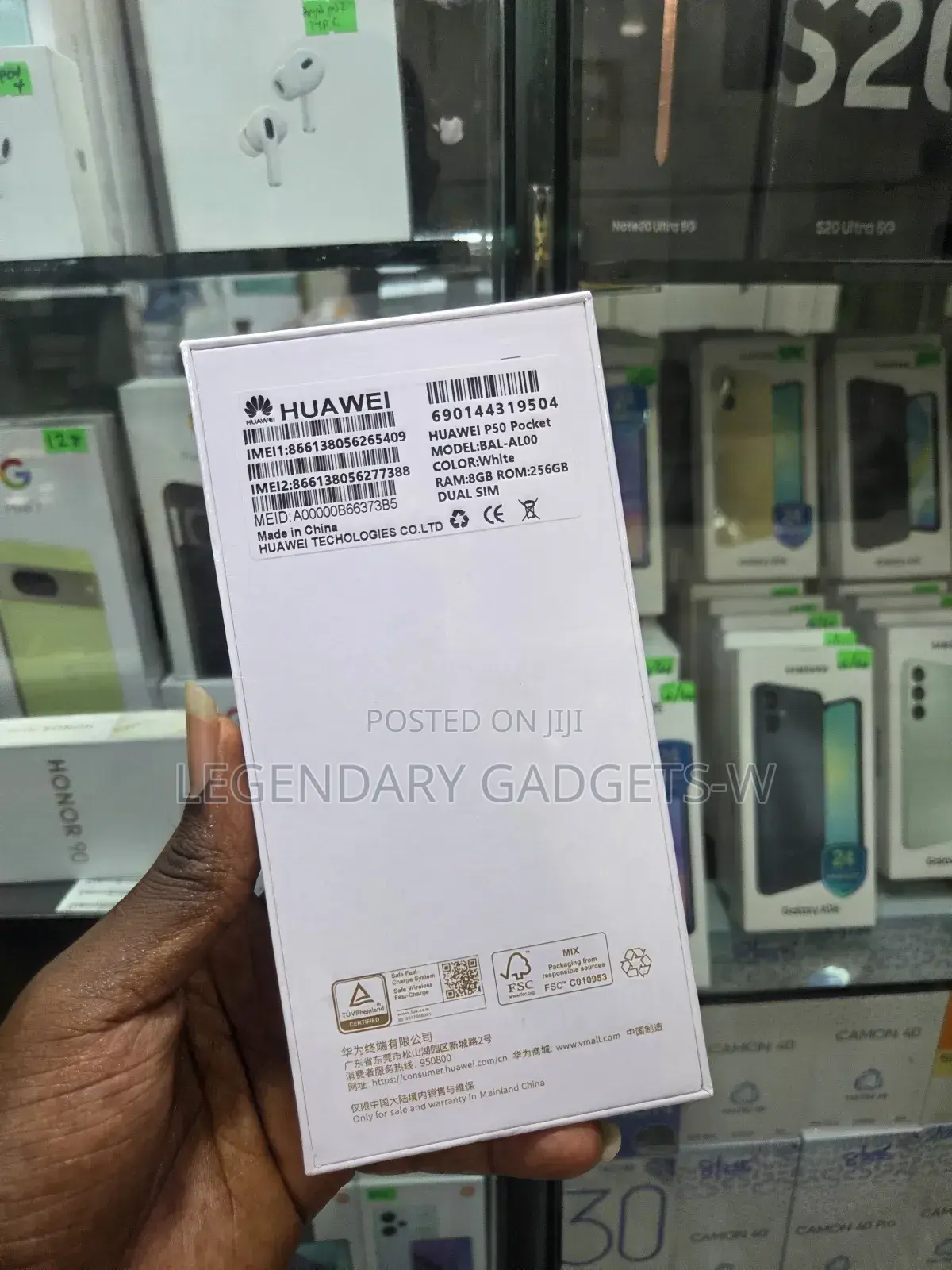 New Huawei P50 Pocket 256 GB White