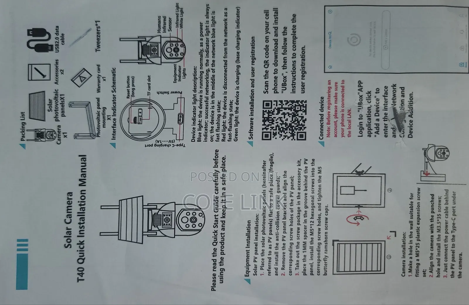 CCTV Camera Double Face Angle 360°