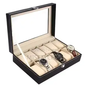 12 Slots Watch Organizer Classical Pu Leather