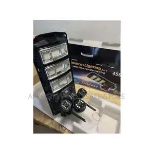3 Lens Double CCTV Camera + Solar Street Light + Free Pole