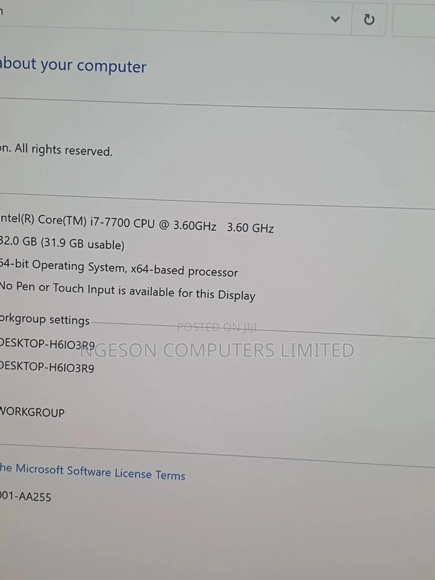 Desktop Computer Apple iMac 32GB Intel Core i7 SSD 1T