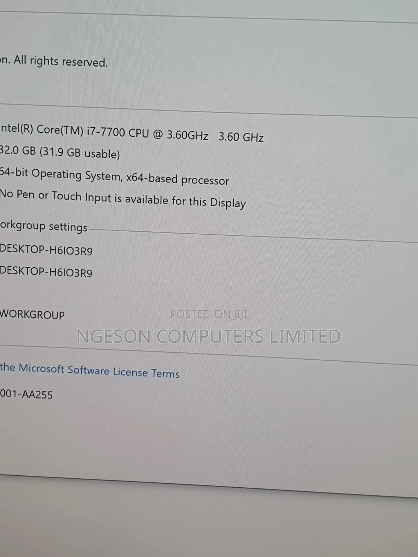 Desktop Computer Apple iMac 32GB Intel Core i7 SSD 1T