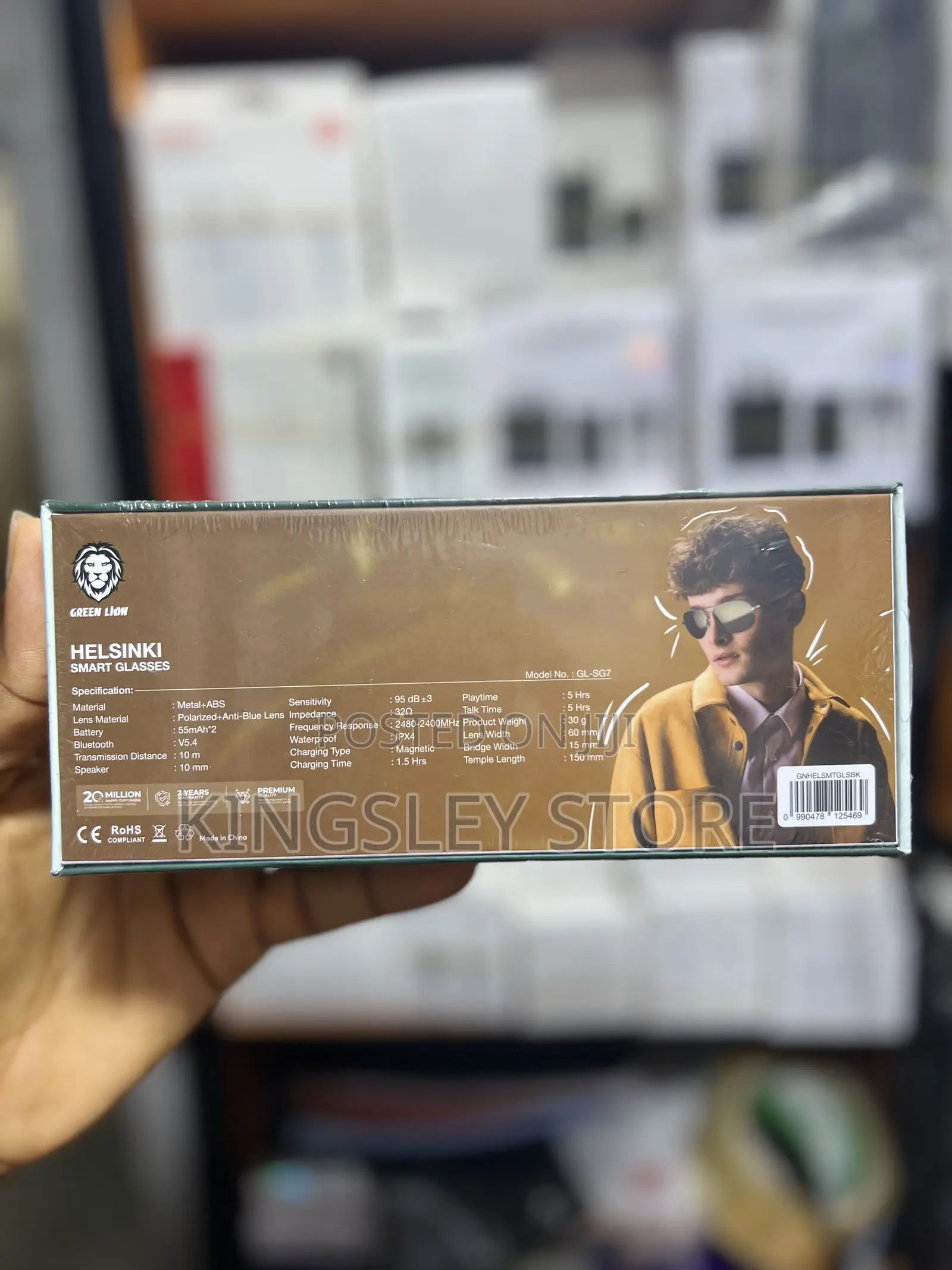 Green Lion Helsinki Smart Glasses - Black