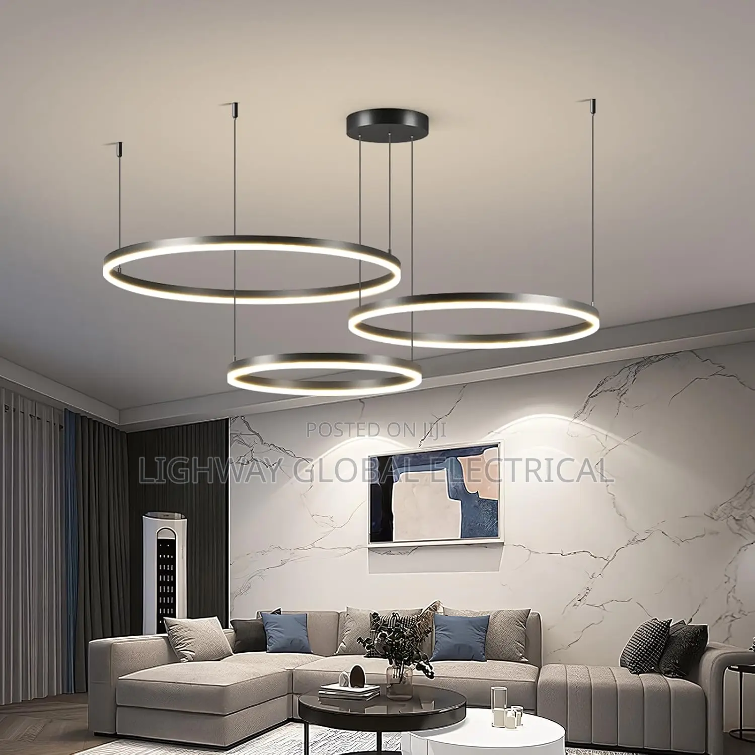 Three Ring Minimalist Chandelier