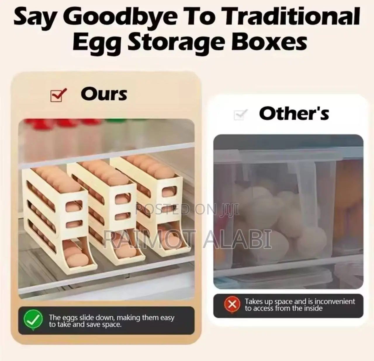 Rolling Egg Rack