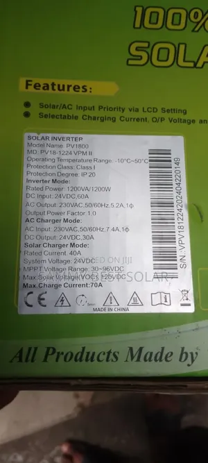 1.2kva 24v Must Solar Inverter