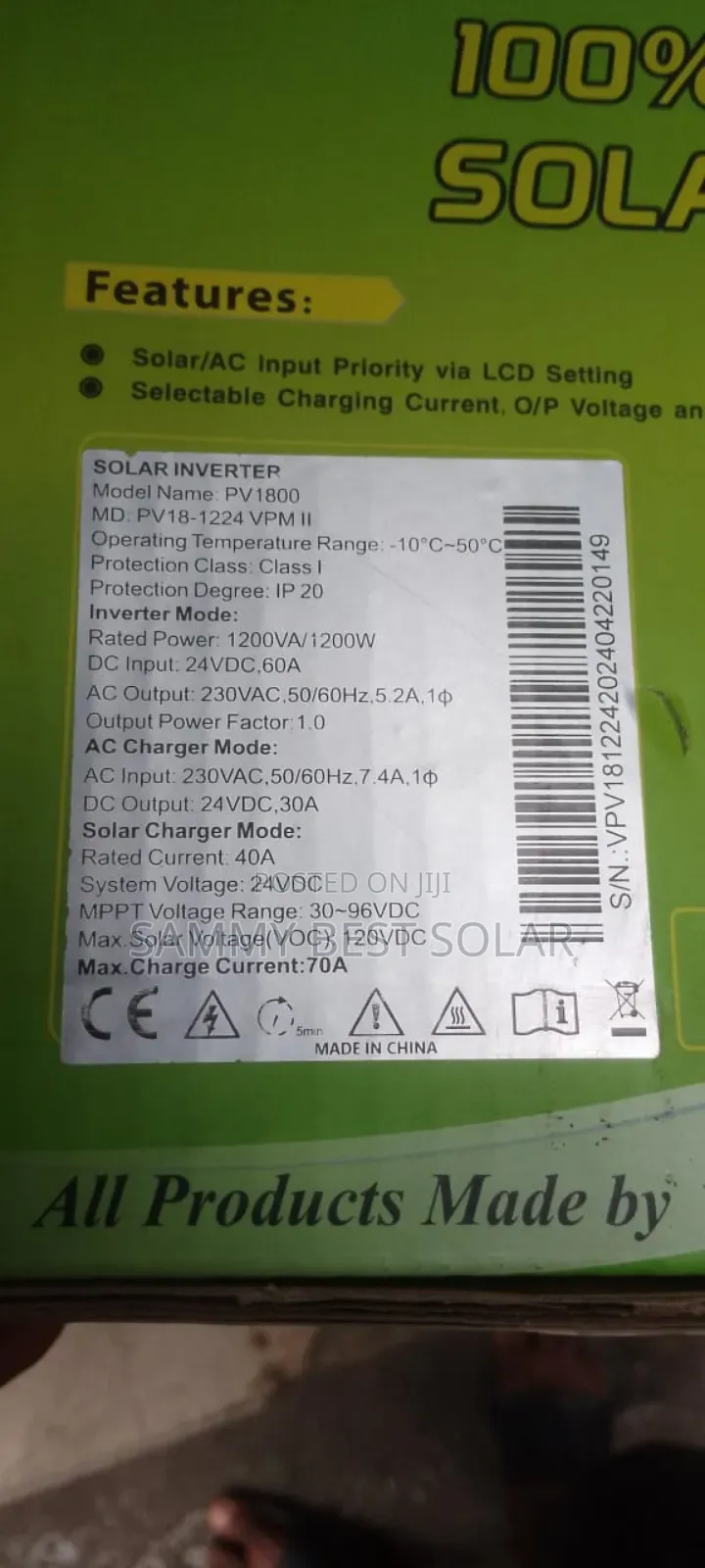 1.2kva 24v Must Solar Inverter