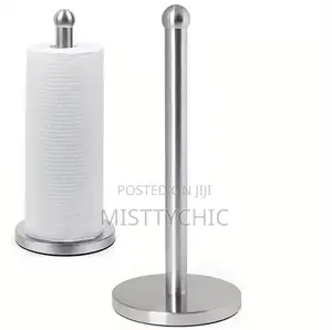 Silver Countertop Paper Towel Holder Organizer