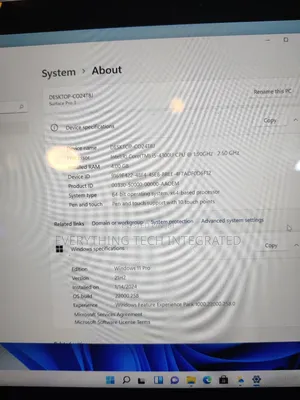 Laptop Microsoft Surface Pro 3 4GB Intel Core I5 SSD 128GB