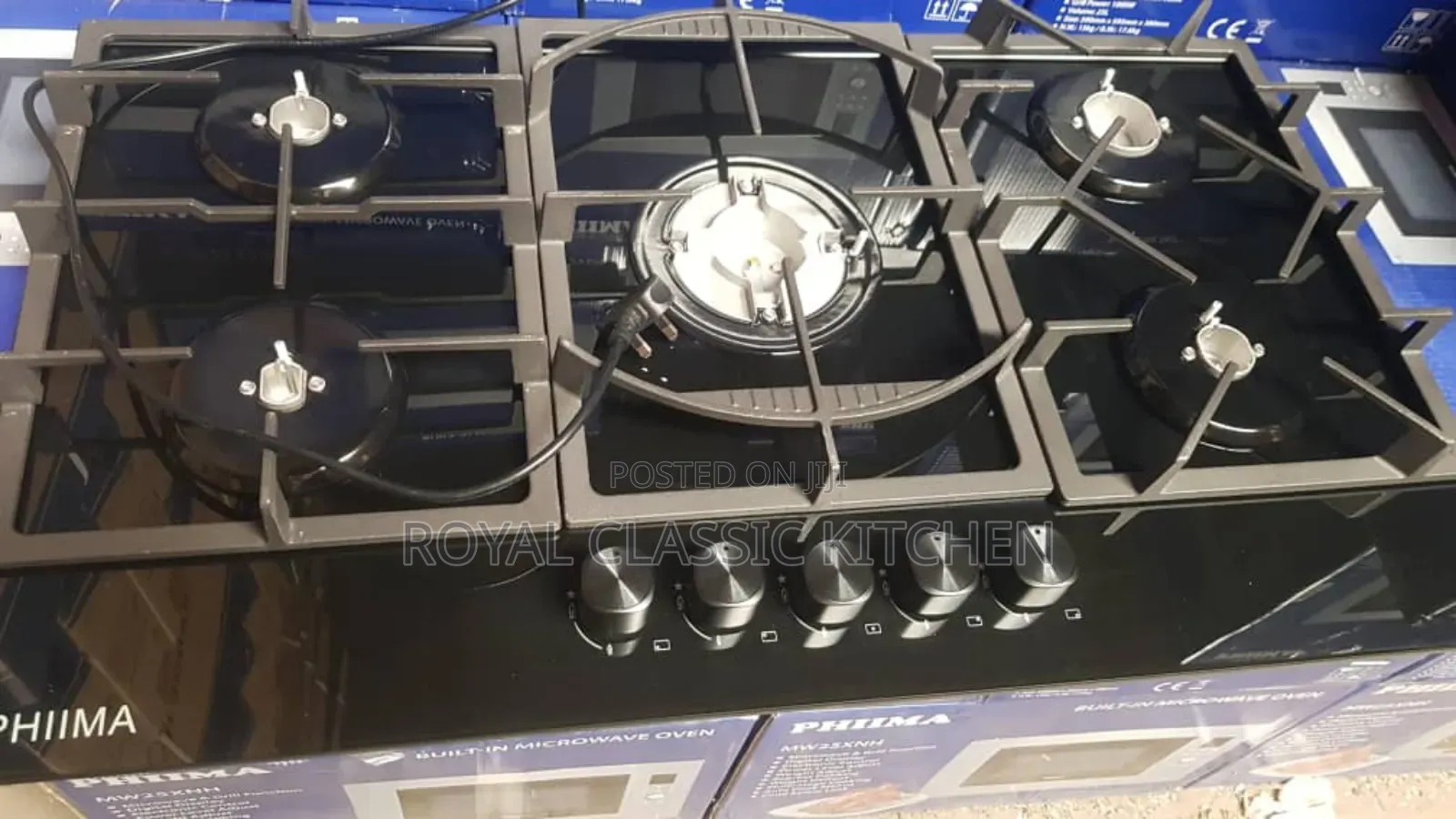 Built in 5 Burner Glass