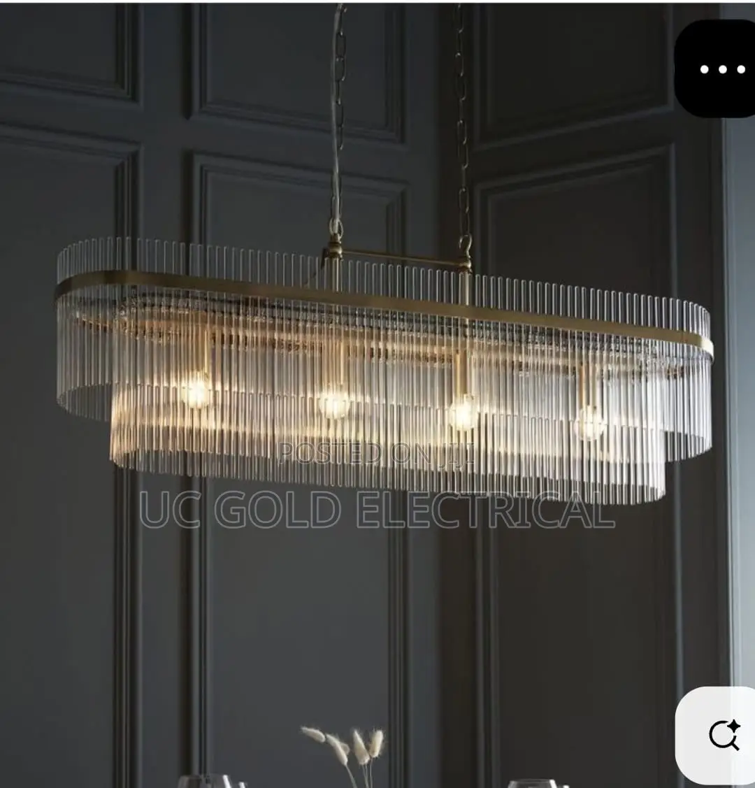 Nordic Luxury Glass Rectangle Ceiling Chandeliers Big Home Decoration