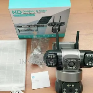 3 Lens Security PTZ 4g Solar Camera
