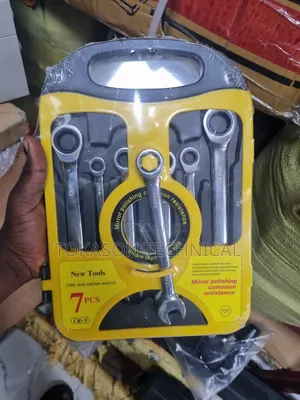 7pcs Cr-v Ratchet Wrench Set Gear Combination Spanner Set