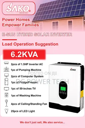 6.2kva 48v Sako Hybrid Solar Inverter