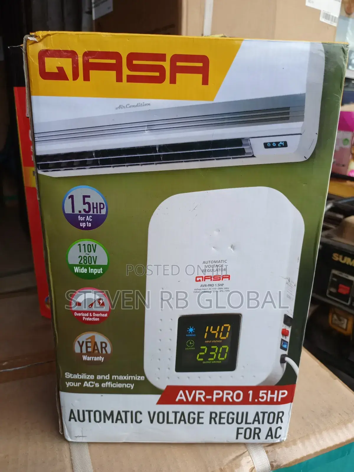 Qasa 2000 Watts Wall Mount Stabilizer