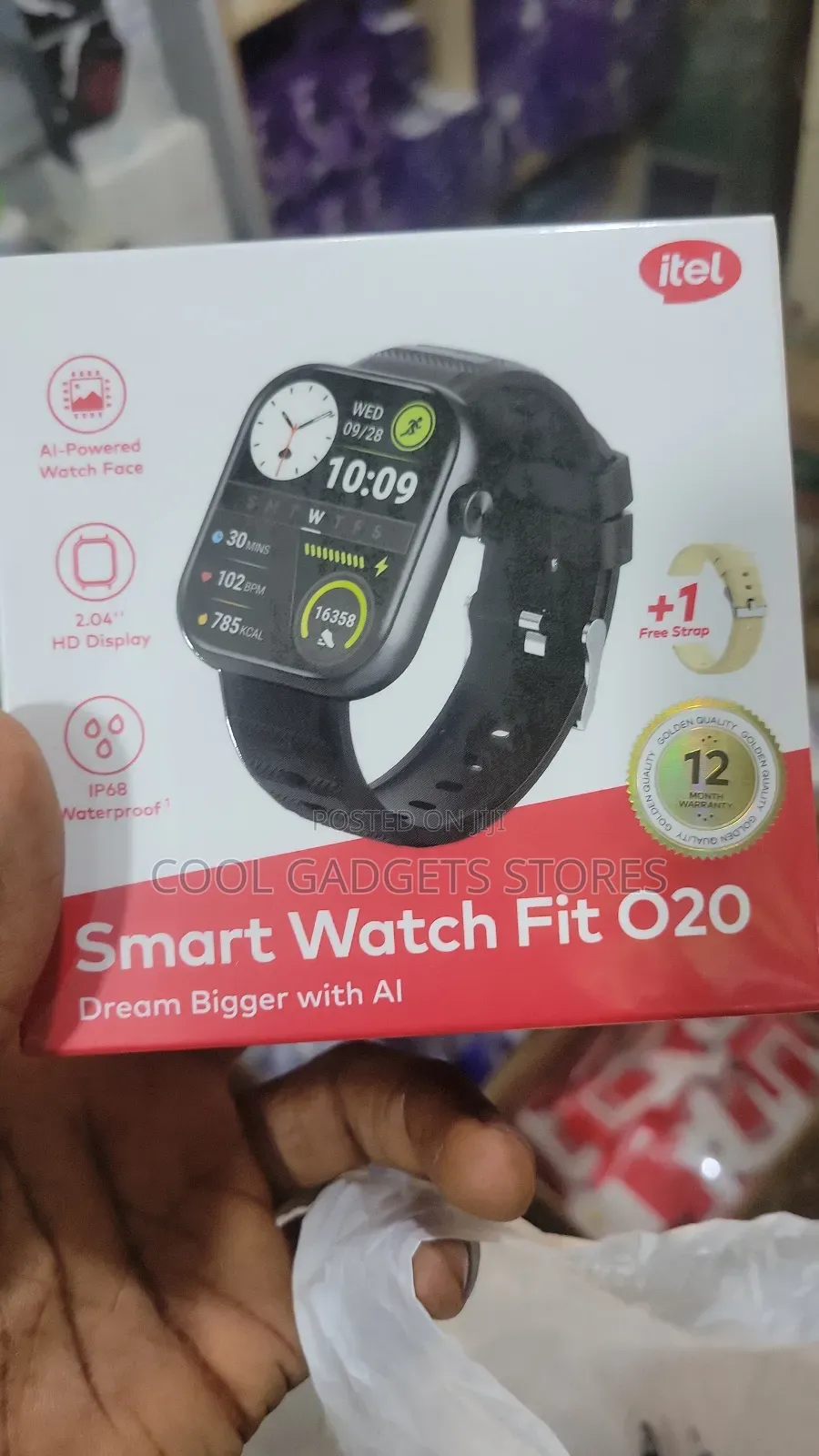 Itel Smart Watch Fit 020 Ai Powered Plus Extra Strap