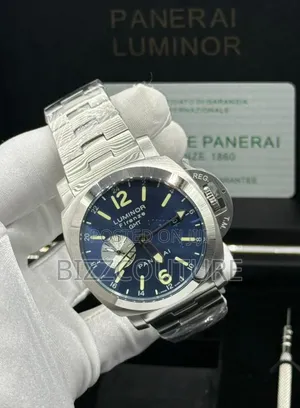 Original Panerai Luminor Silver Stainless Steel Watch