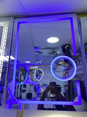 Black Frame Led Mirror Square