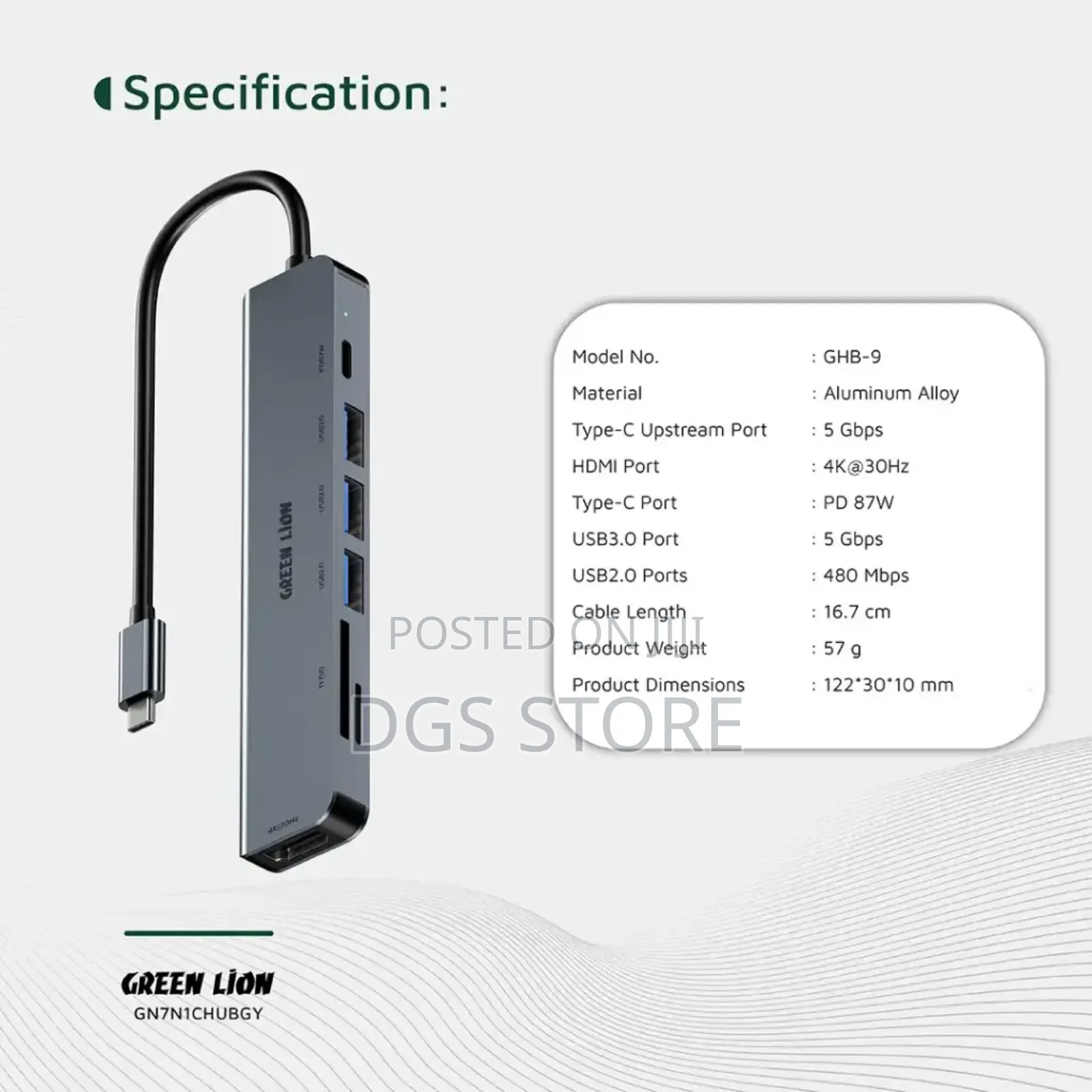 Green Lion 7 In1 Usb C Hub