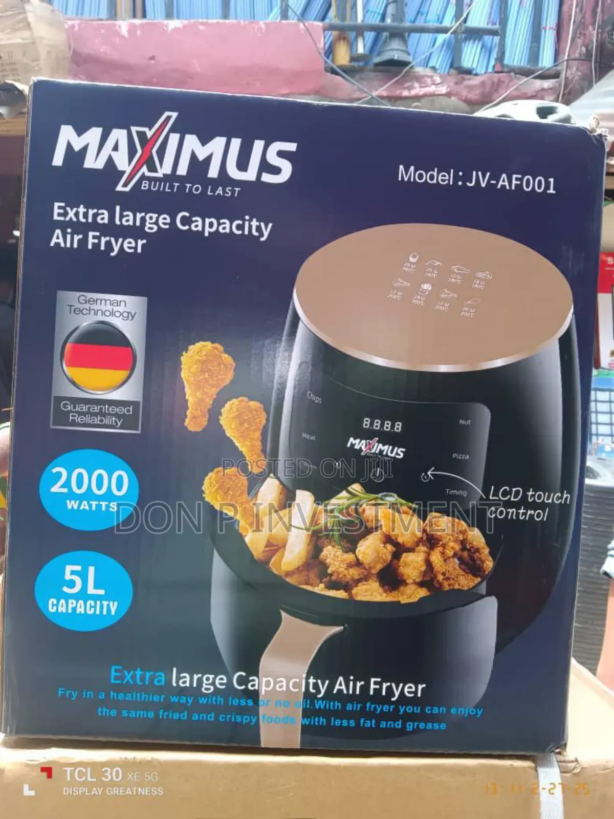 Maximus Air Fryer 2000watts