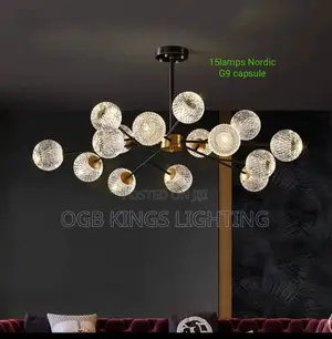 Modern Living Room Glass Ball Chandelier, Ceiling, Dining Room Led