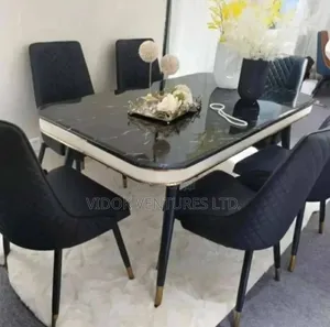 Imported 6 Seater Marble Dining Set for Executive Homes and Hotels