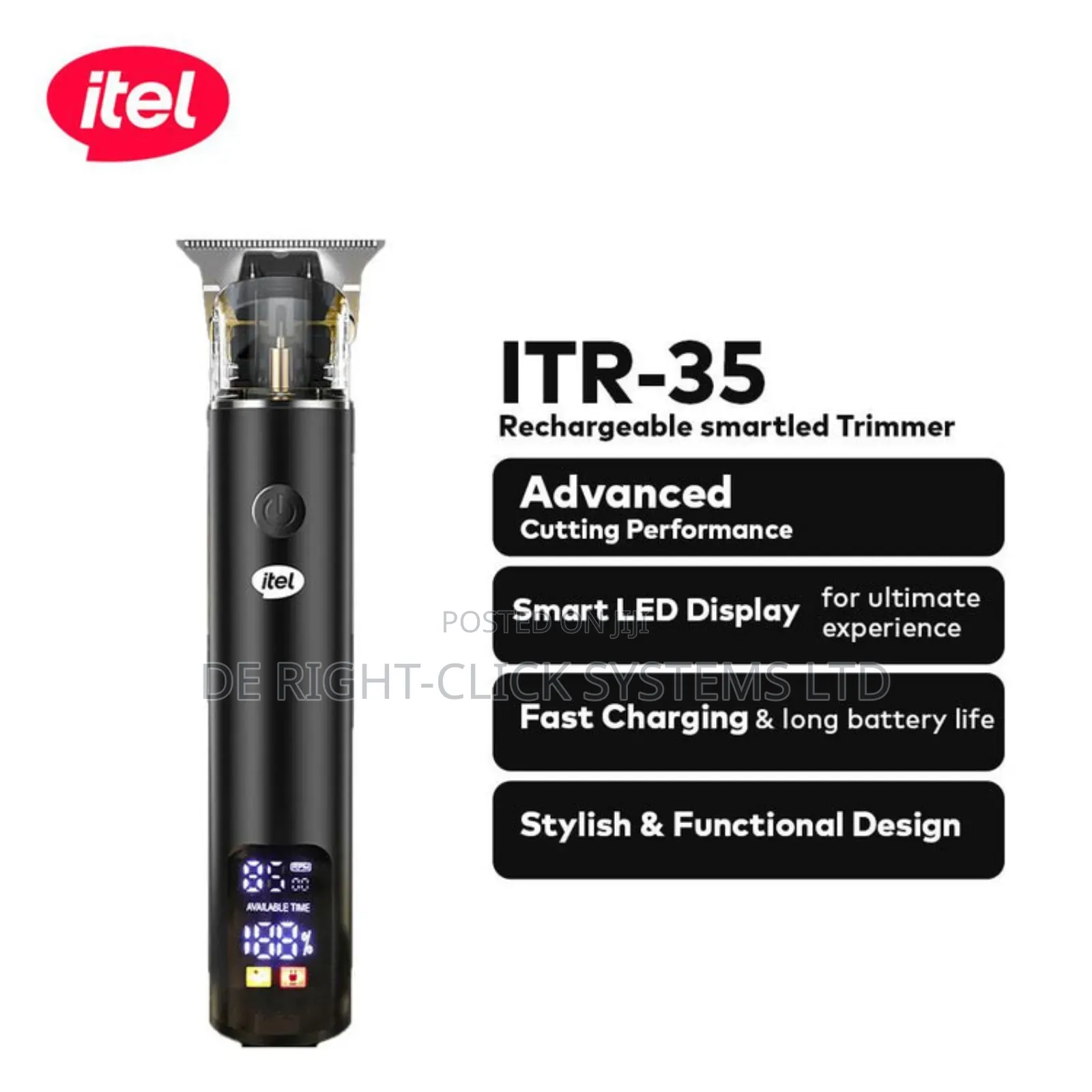Itel Rechargeable Smart Led Trimmer Clipper Itr-35 Type C