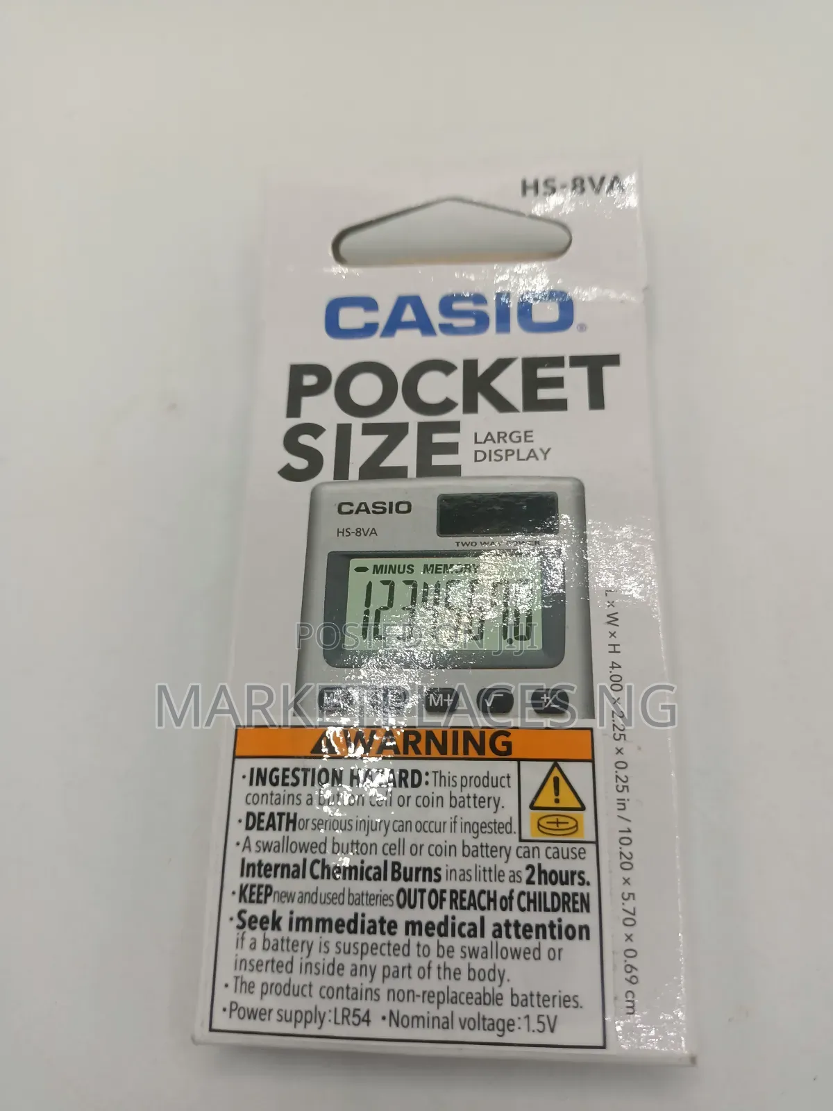 Casio Pocket Calculator Hs-8va Mini 6-Function