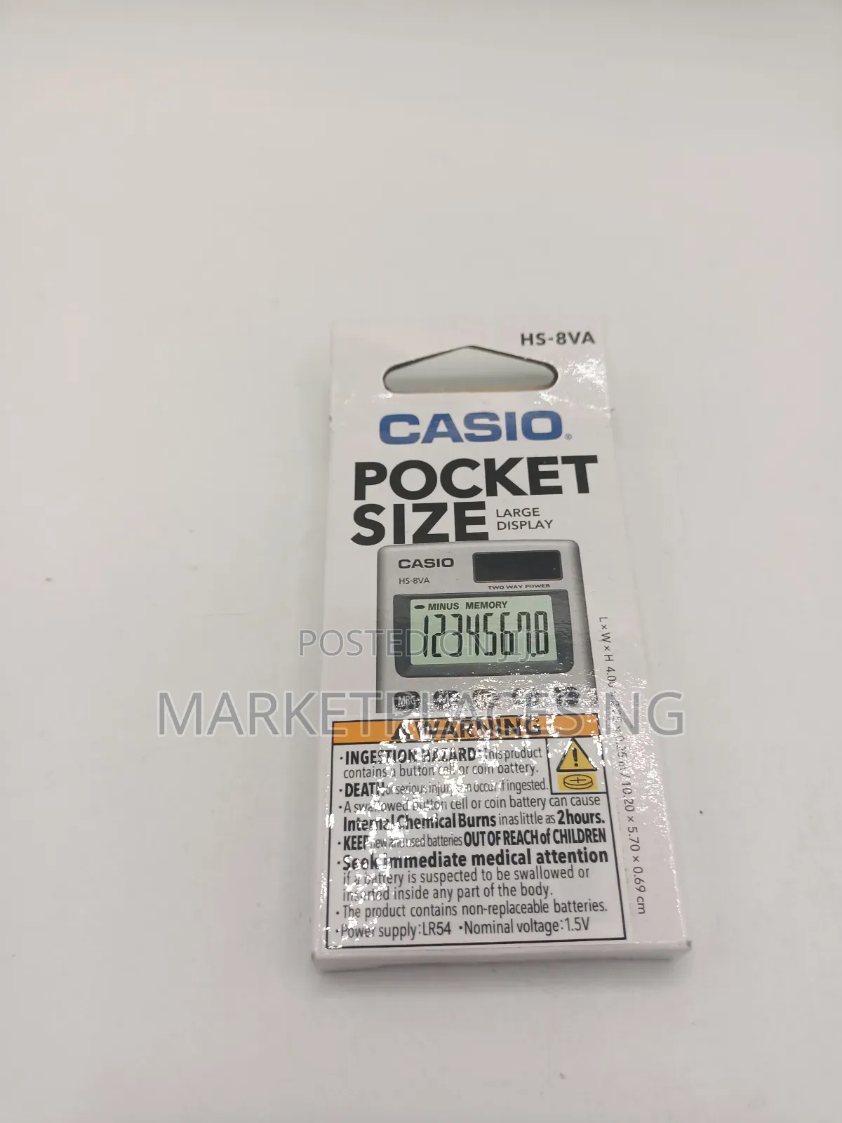 Casio Pocket Calculator Hs-8va Mini 6-Function