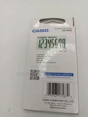 Casio Pocket Calculator Hs-8va Mini 6-Function