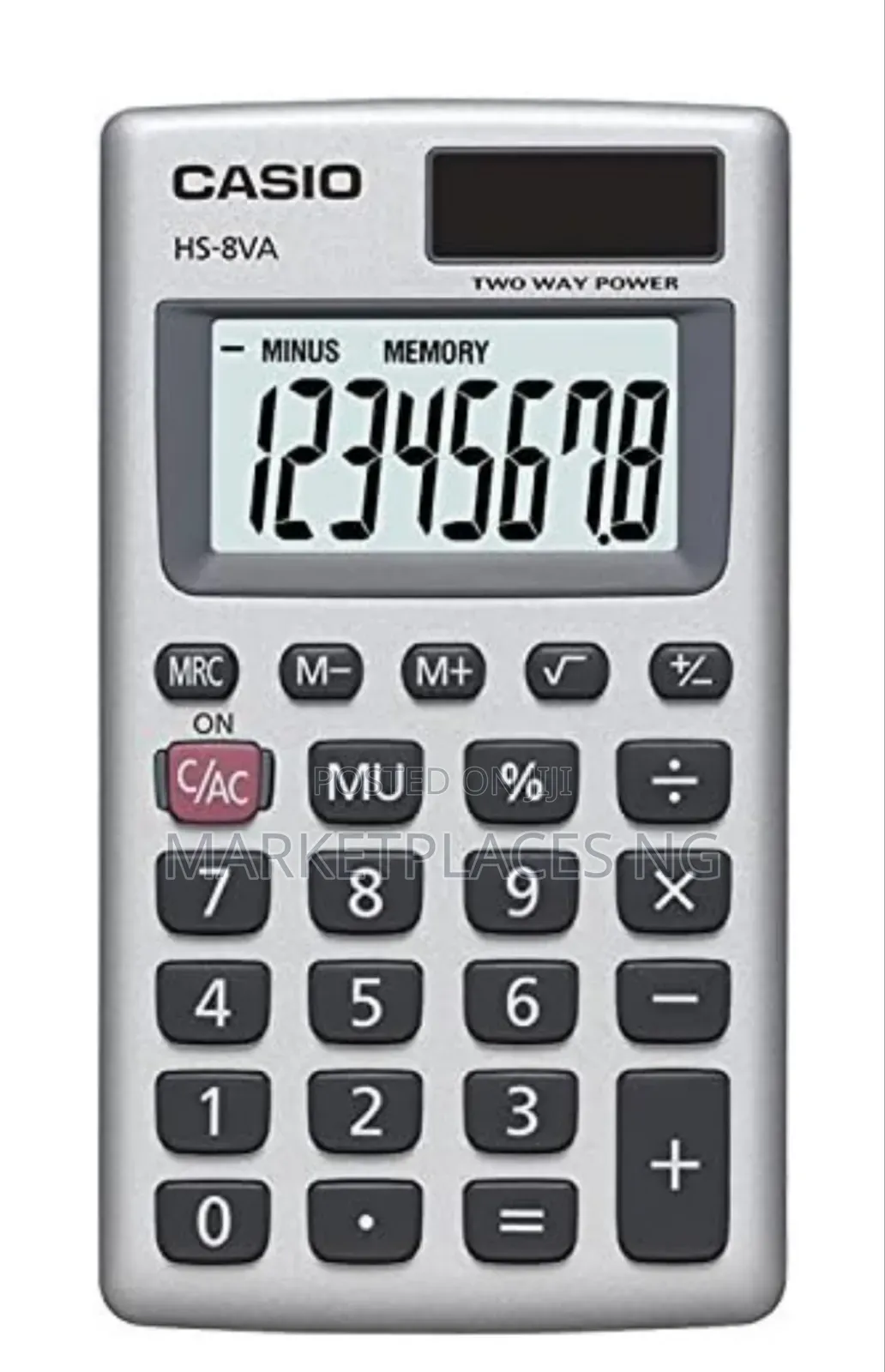 Casio Pocket Calculator Hs-8va Mini 6-Function