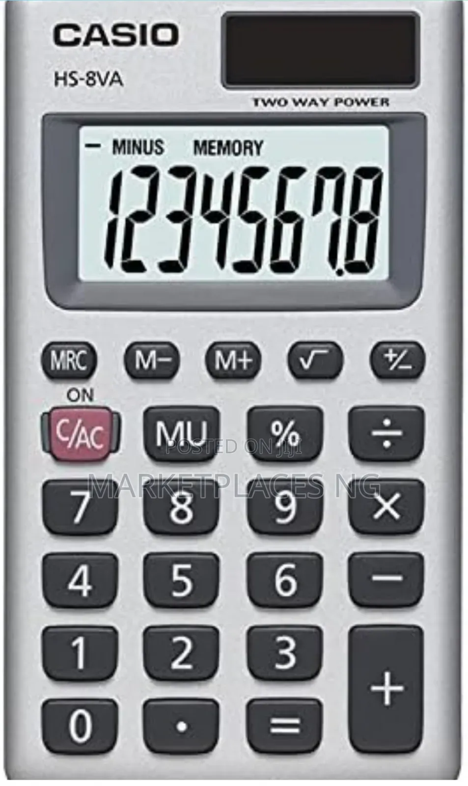 Casio Pocket Calculator Hs-8va Mini 6-Function