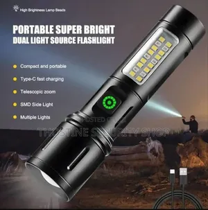 Tactical Flashlight With Cob Strobe Light