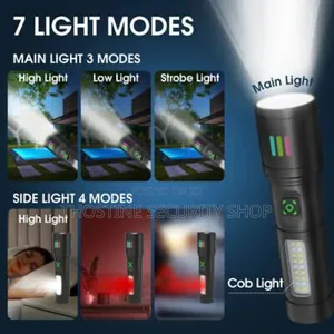 Tactical Flashlight With Cob Strobe Light