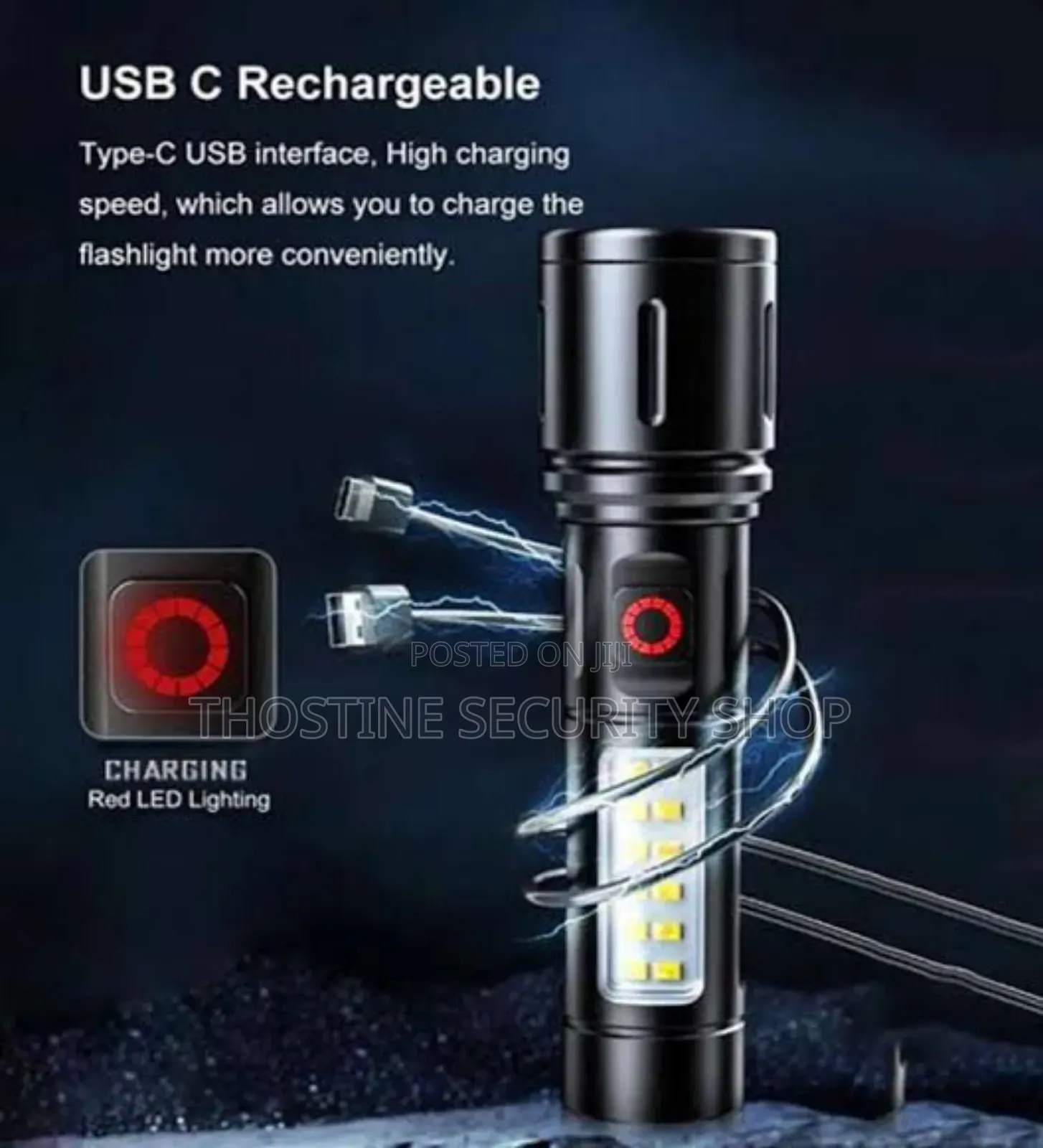 Tactical Flashlight With Cob Strobe Light