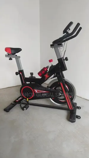 Stationary Indoor Cycling Bike Cardio Gym With LCD Monitor