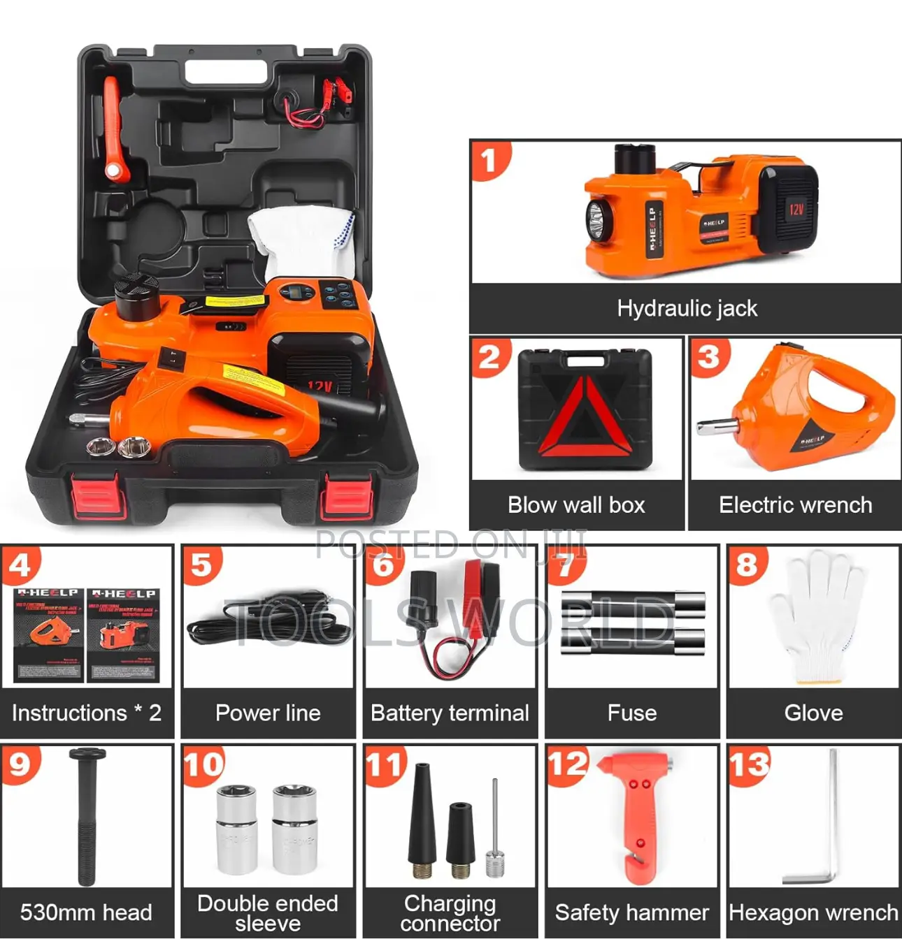 Multi-Function Electric Car Jack Kit – Change Strong Tires Fast Safe
