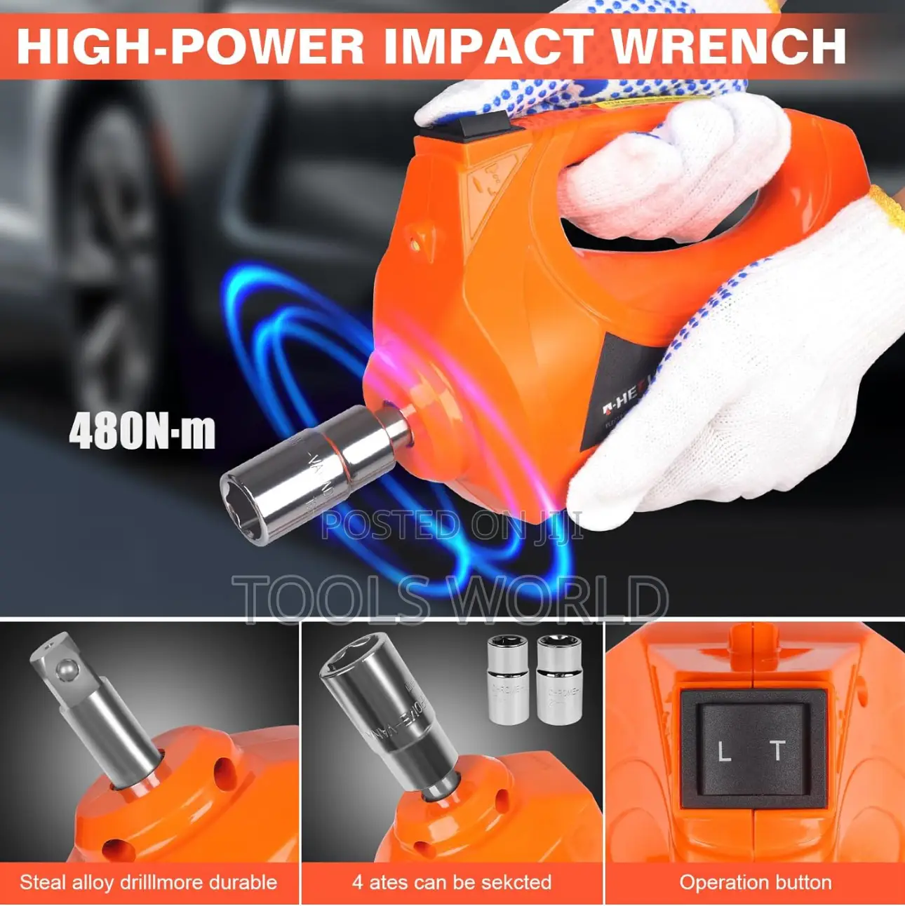 Multi-Function Electric Car Jack Kit – Change Strong Tires Fast Safe
