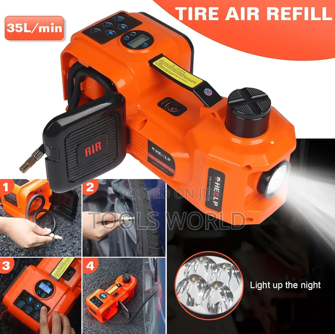Multi-Function Electric Car Jack Kit – Change Strong Tires Fast Safe